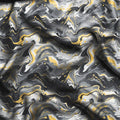 Grey And Black Abstract Pattern Digital Print - rarefindfabrics