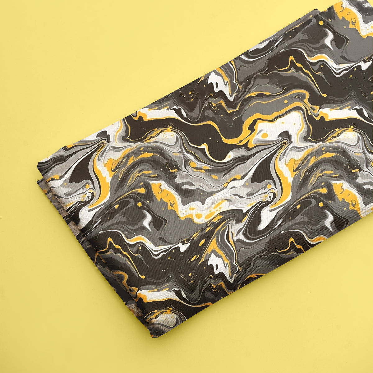 Grey And Black Abstract Pattern Digital Print - rarefindfabrics