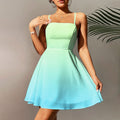 Green & Blue Shaded Ombre Pattern Digital Print - rarefindfabrics
