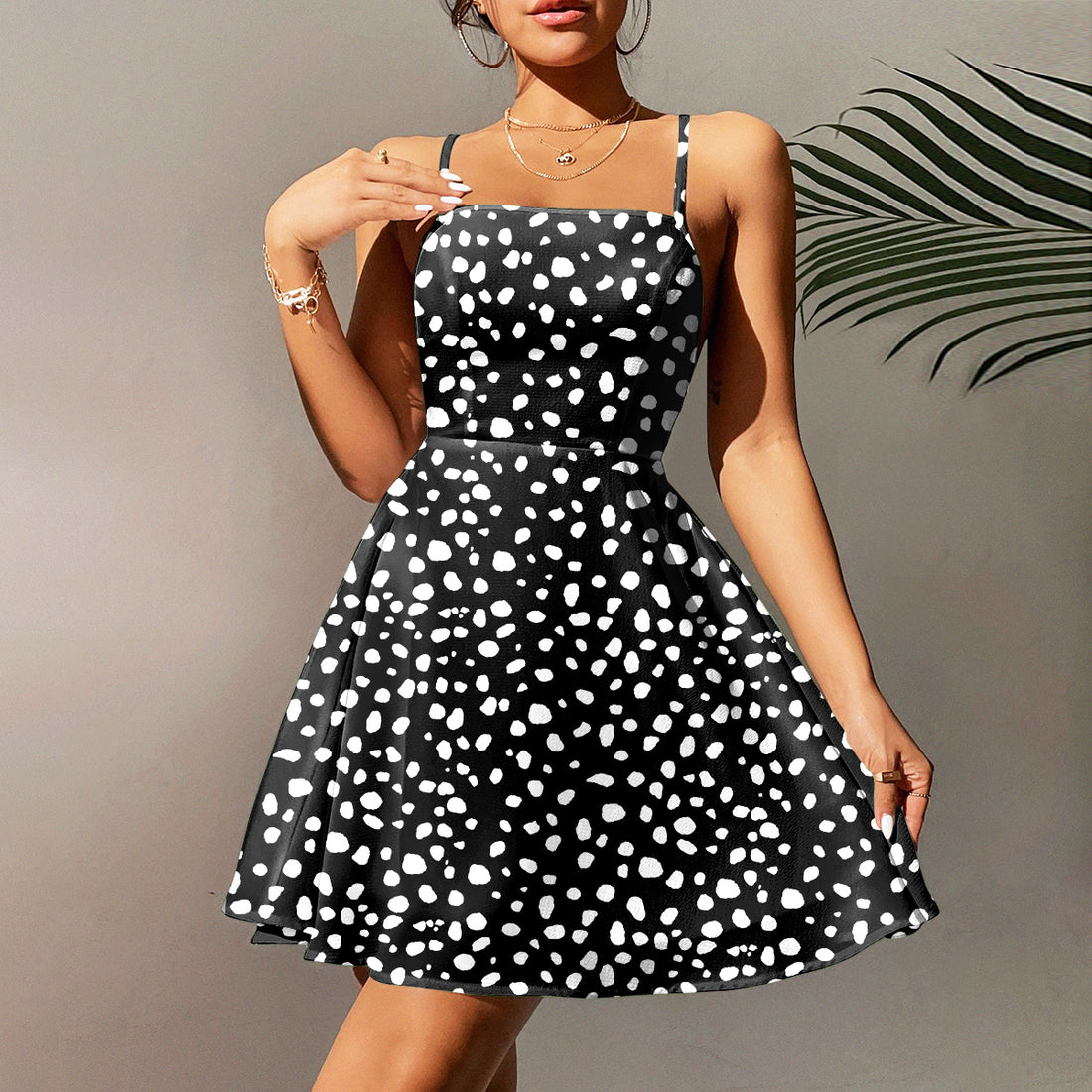 Black And White Polka Dots Digital Print