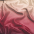 Red & Cream Shaded Ombre Pattern Digital Print - rarefindfabrics
