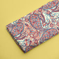 Red & Blue Paisley Seamless Pattern Digital Print - rarefindfabrics