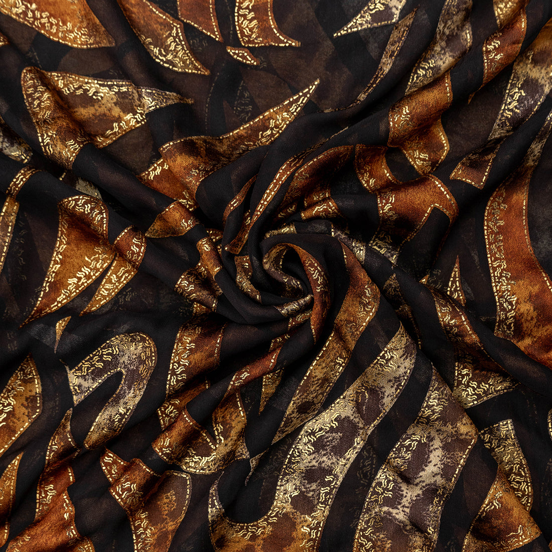 Indian Black colored Brasso fabric