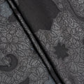 High quality Black Jacquard Fabric with Self Design - rarefindfabrics