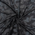 Black Jacquard Upholstery Fabric with Designs - rarefindfabrics