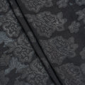 Black Jacquard Fabric with Self Designs - rarefindfabrics