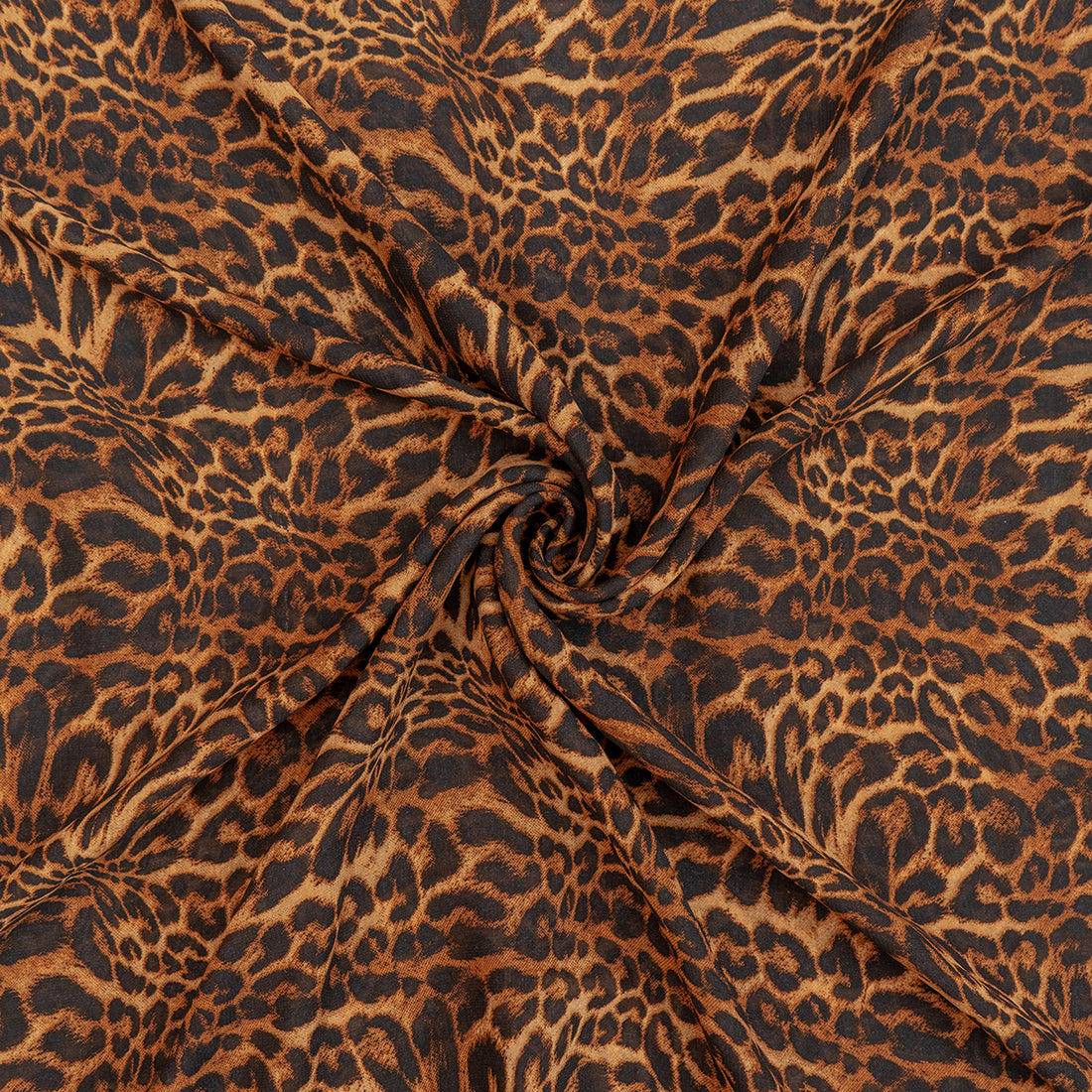 Roaring Elegance Pattern Digital Chiffon Fabric - rarefindfabrics