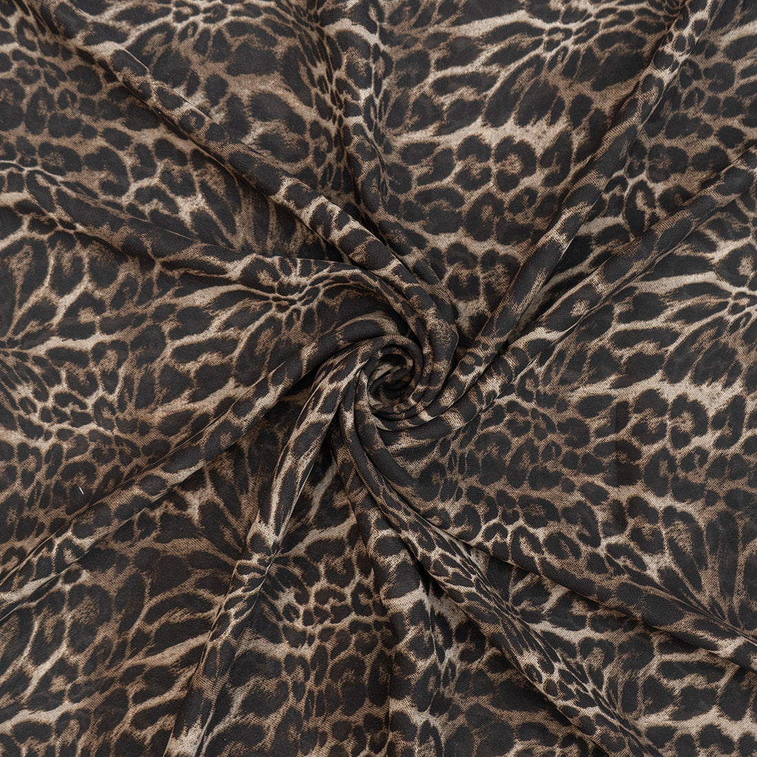 Jungle Royalty Pattern Digital Chiffon Fabric - rarefindfabrics