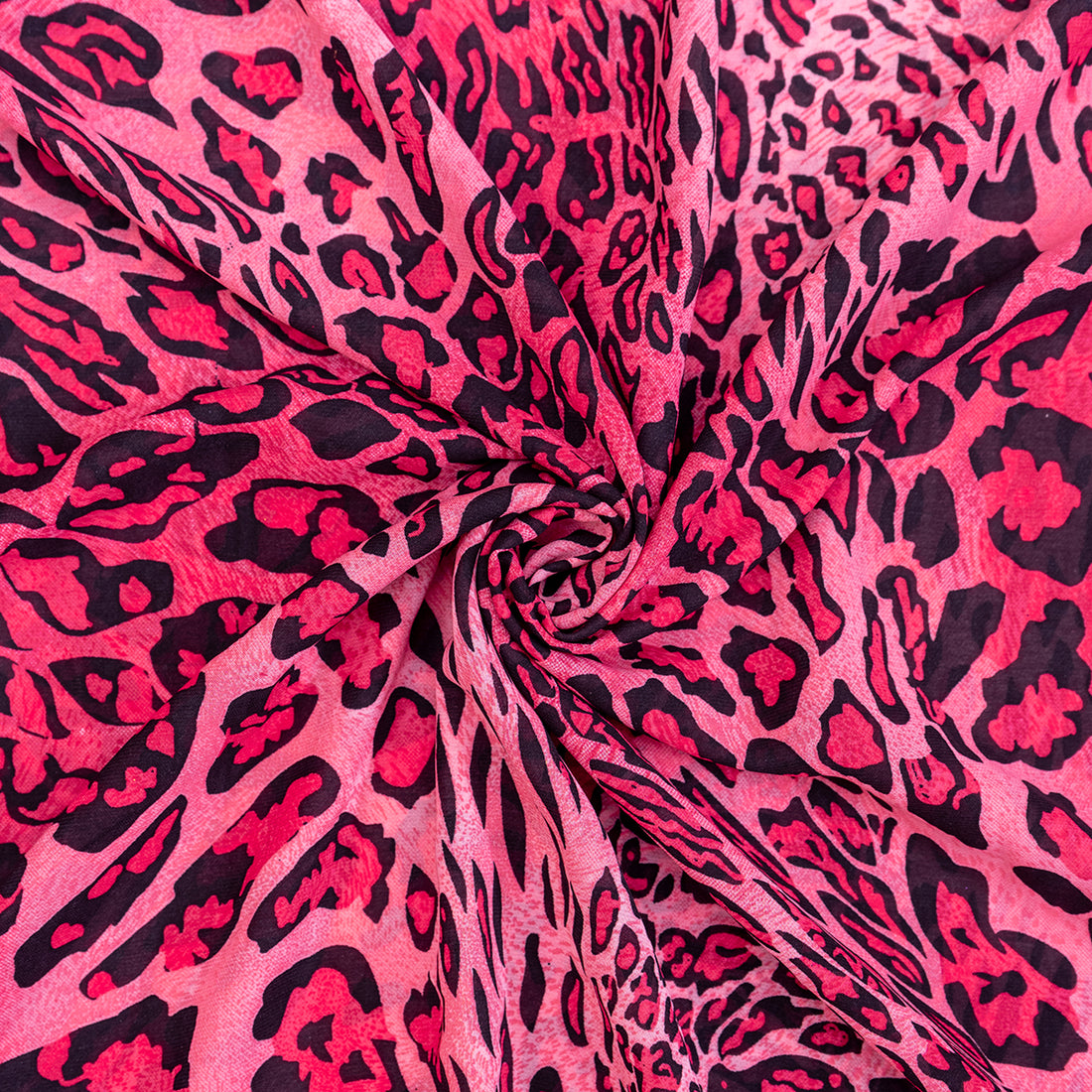 Tiger Essence Pattern Digital Chiffon Fabric - rarefindfabrics
