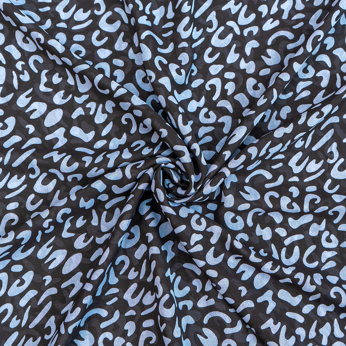 Regal Feline Pattern Digital Chiffon Fabric - rarefindfabrics