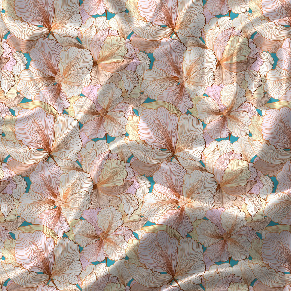 Vintage Floral Tapestry Print Fabric - rarefindfabrics
