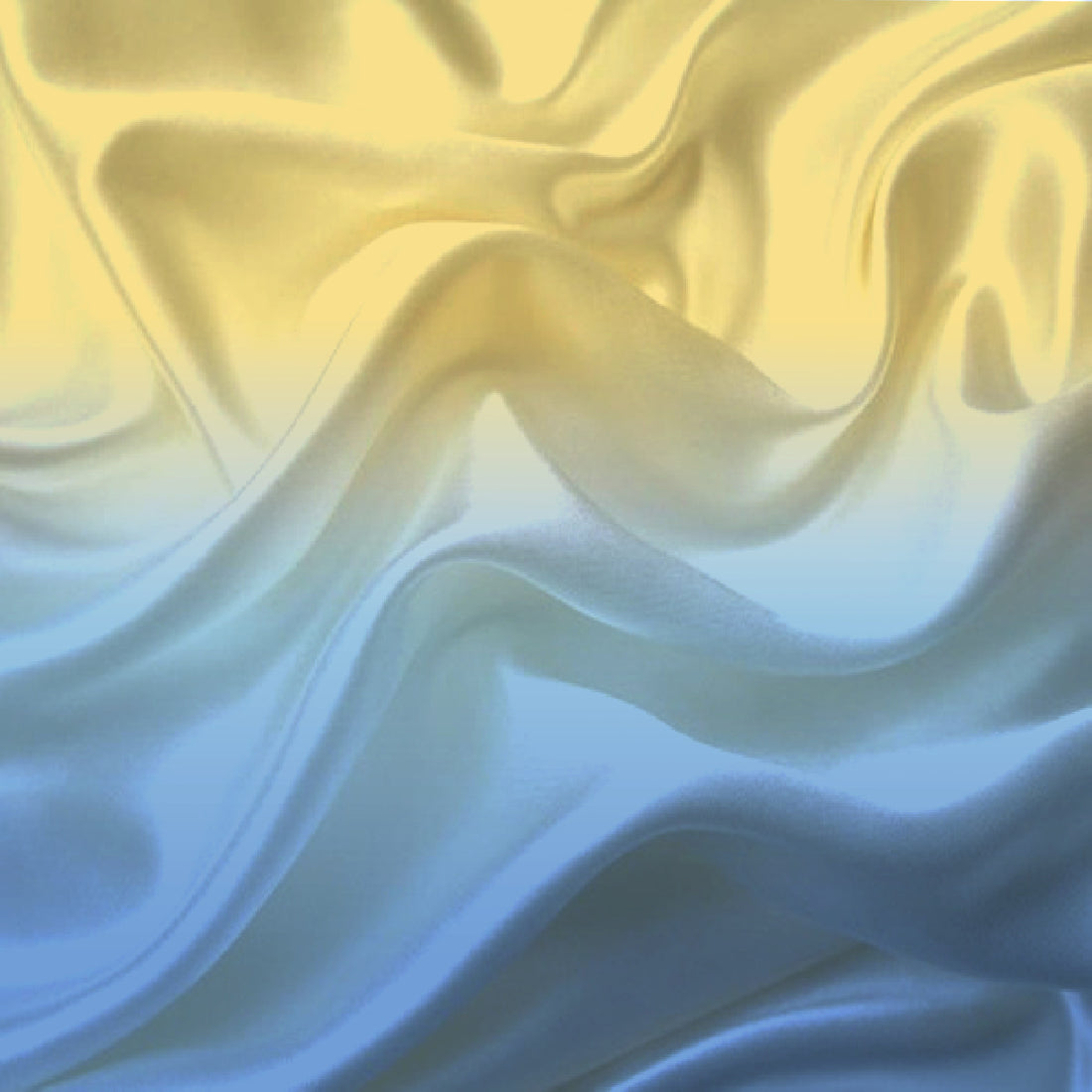 Yellow & Skyblue Shaded Ombre Pattern Digital Print - rarefindfabrics