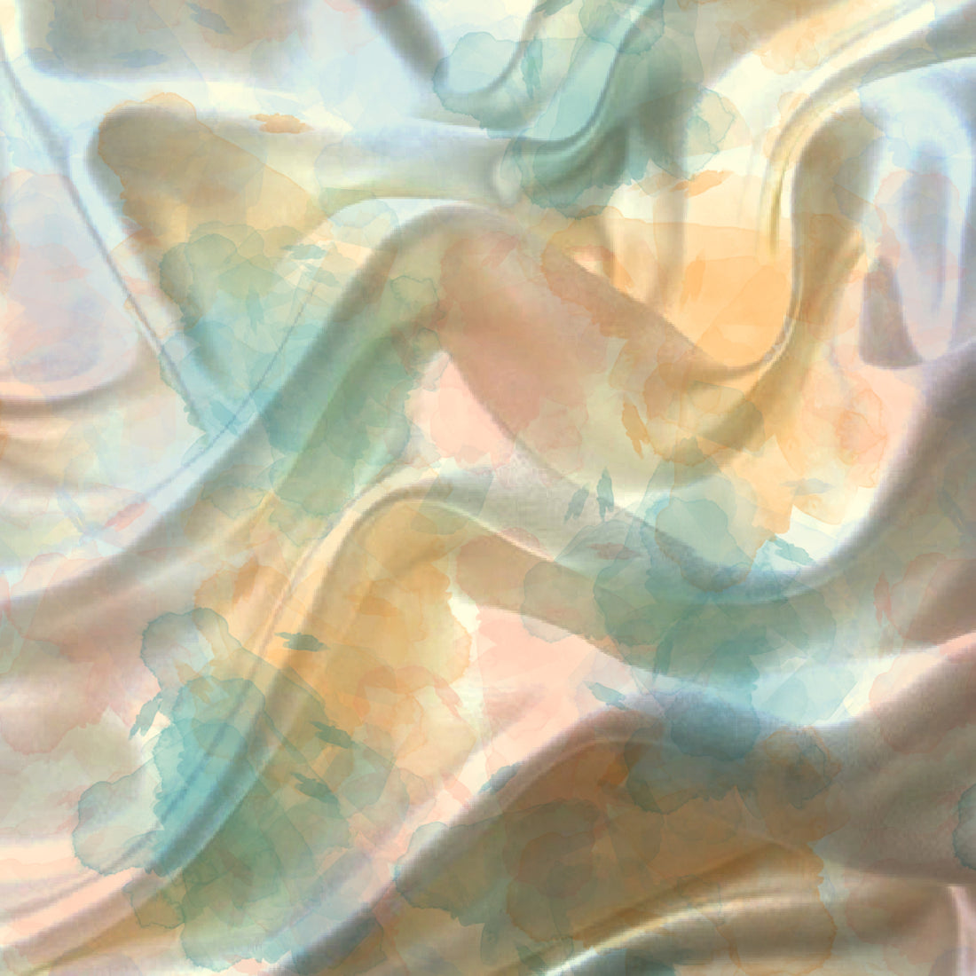 Multi Color Watercolor Pattern Digital Print - rarefindfabrics